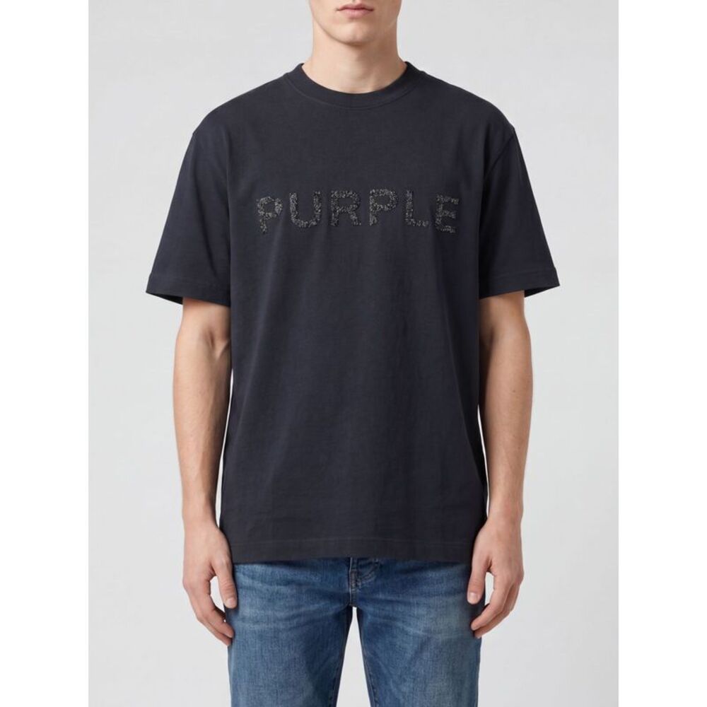 Purple T-Shirt Men Black